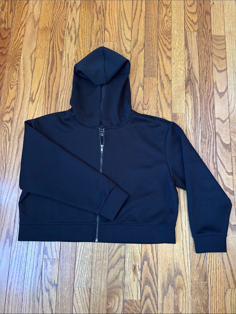 Women’s Black Hooded Zip Jacket Size L